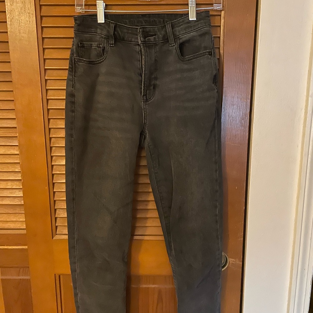 American Eagle Outfitters Women's Black Straight Leg Jeans
